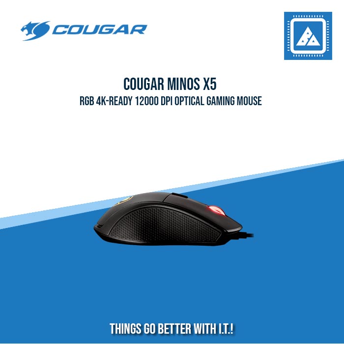 COUGAR MINOS X5 RGB 4K-READY 12000 DPI OPTICAL GAMING MOUSE (BLACK) COUGAR MINOS X5 RGB 4K-READY 12000 DPI OPTICAL GAMING MOUSE (BLACK)